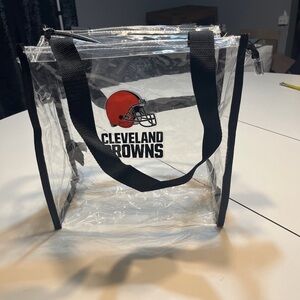 Cleveland Browns clear zipper stadium approved carry in bag